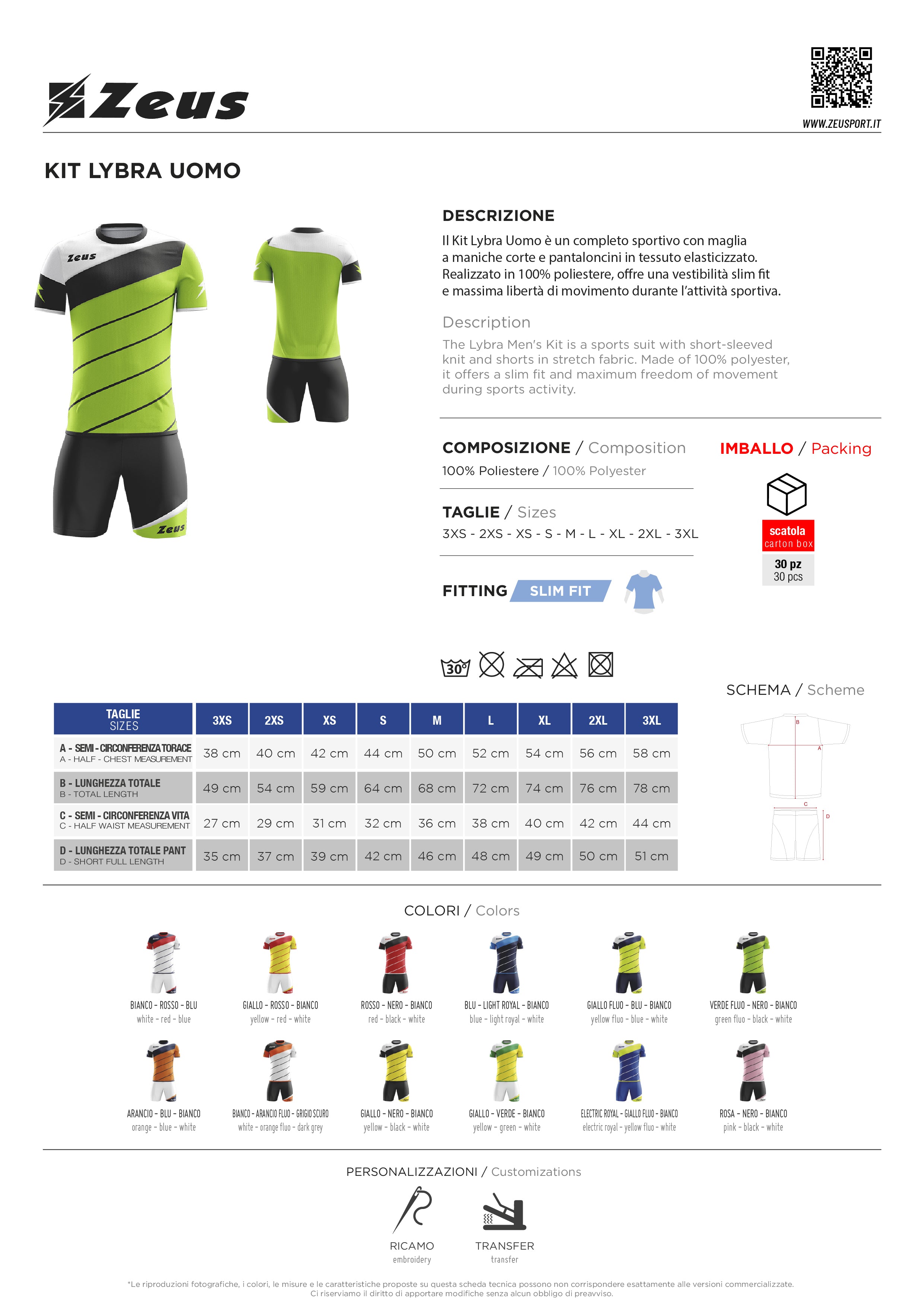 Kit Lybra Uomo Herren